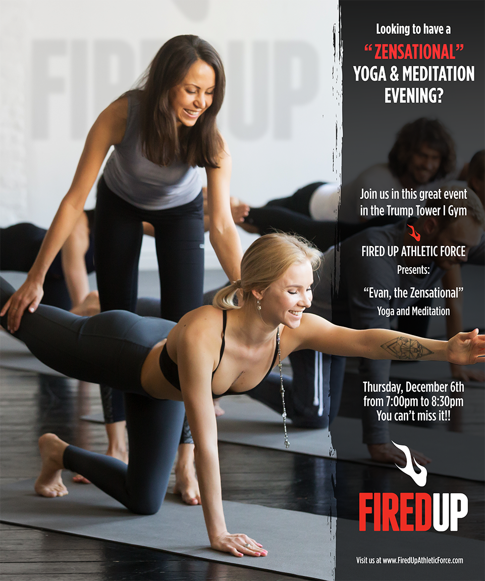 Fired Up Yoga Poster