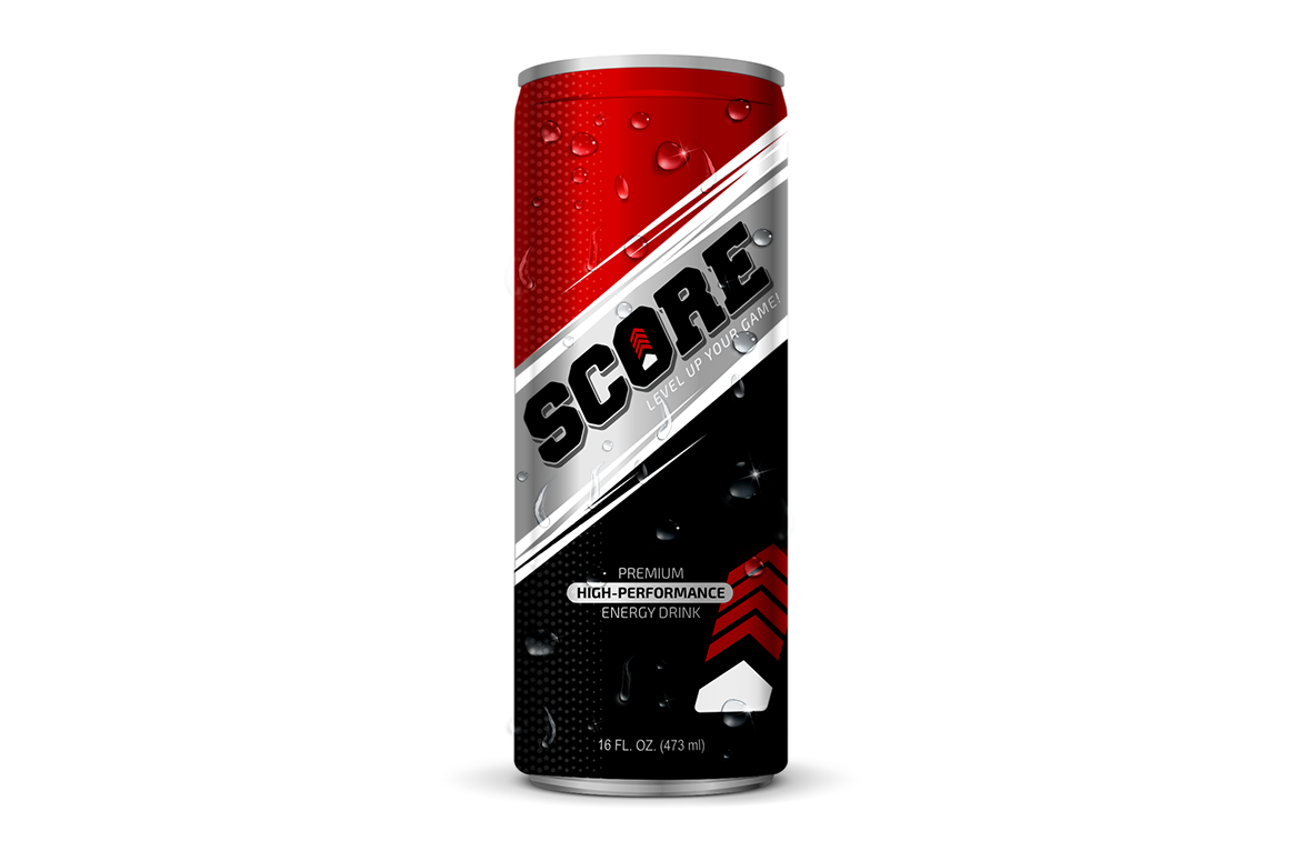 Score Energy Drink Can Design